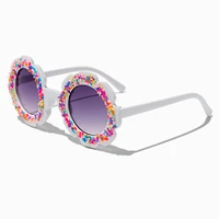 Claire's Club Round Sprinkle Flower Sunglasses