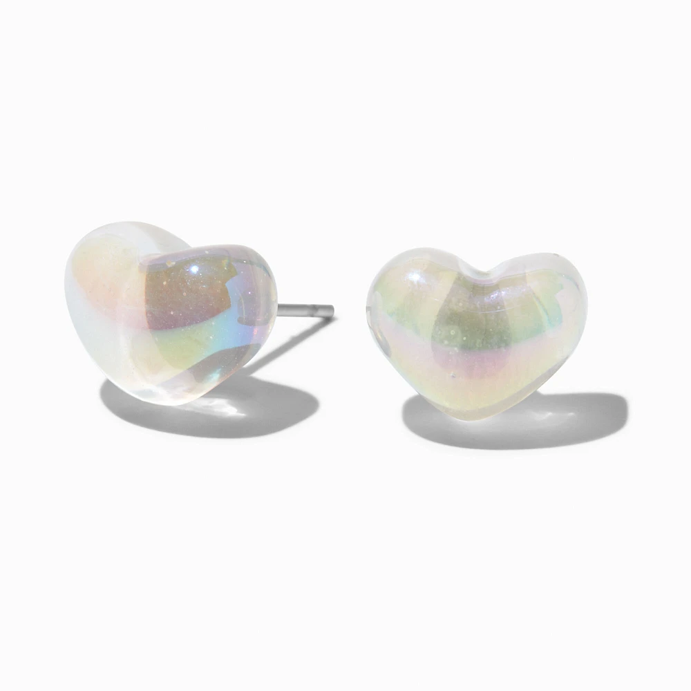 Pearl Heart Stud Earrings