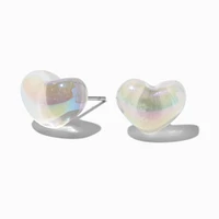 Pearl Heart Stud Earrings