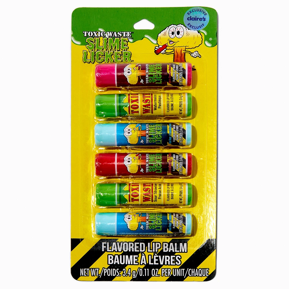 Toxic Waste® Slime Licker Claire's Exclusive Flavored Lip Balm Set - 6 Pack