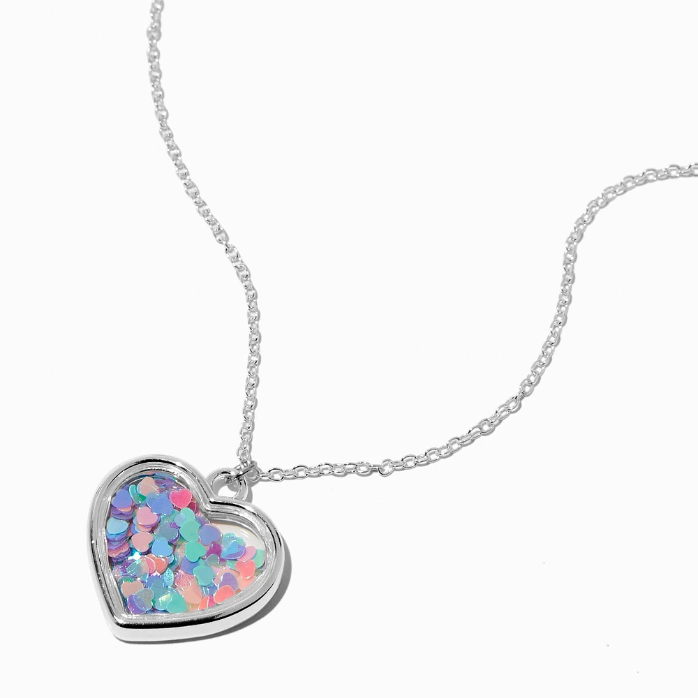 Claire's Club Shaker Heart Pendant Necklace