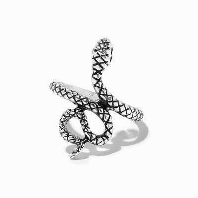 Silver & Black Mixed Woven Snake Rings - 10 Pack