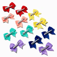 Claire's Club Rainbow Mini Hair Bow Clips - 12 Pack