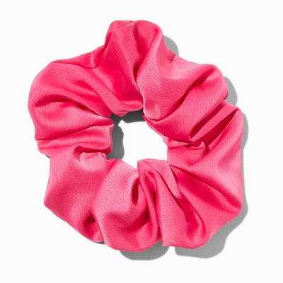 Hot Pink Satin Hair Scrunchie