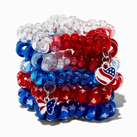 Patriotic Star-Shaped Coil Bracelets - 5 Pack