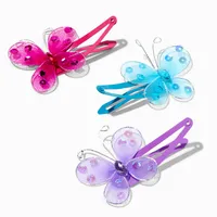 Claire's Club Butterfly Gem Stone Hair Clips - 6 Pack