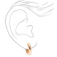 Gold 20MM Thick Square Bottom Hoop Earrings