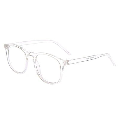 Solar Blue Light Reducing Round Retro Clear Lens Frames - Clear