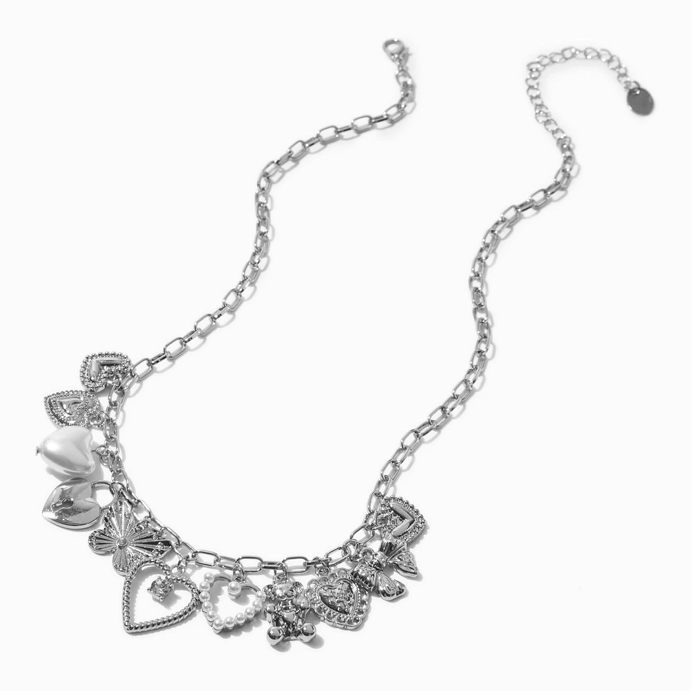 Silver-tone Uptown Charm Paperclip Chain Necklace