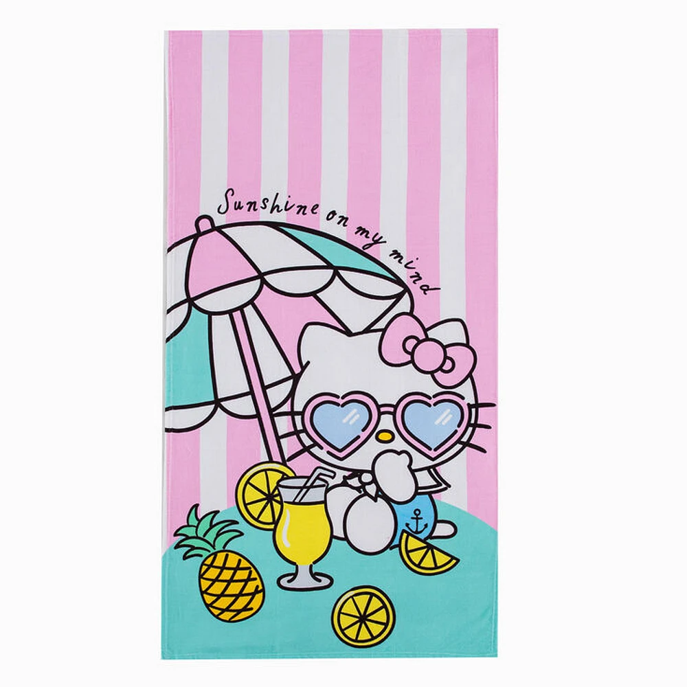 Hello Kitty® Umbrella Drink Beach Towel (ds)