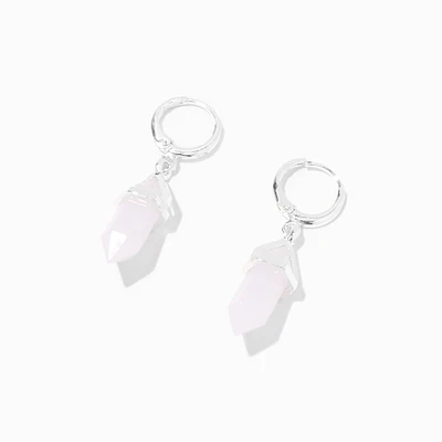 Mystical Gem 10MM Huggie Hoop Drop Earrings