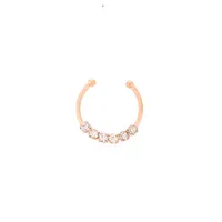 Rose Gold Crystal Faux Septum Nose Ring