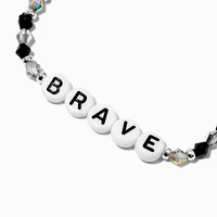 ''Brave'' Beaded Stretch Bracelet