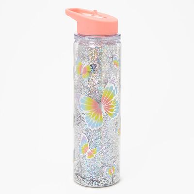 Coral Butterfly Water Bottle