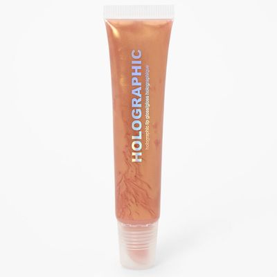 Holographic Rose Gold Glossy Lip Gloss Tube