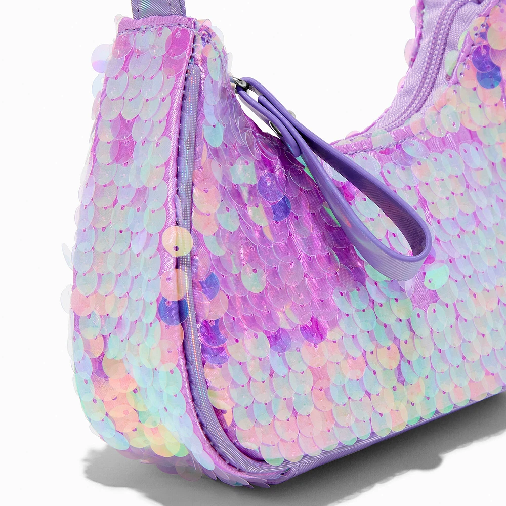 Claire's Club Purple Sequin Shoulder Bag