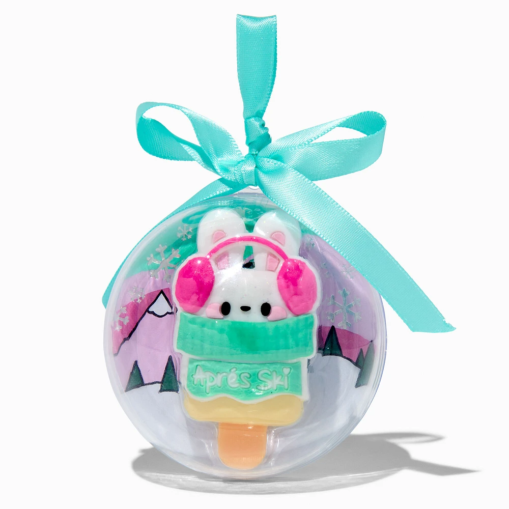 Pucker Pops® Aqua Snow Bunny Lip Gloss Ornament