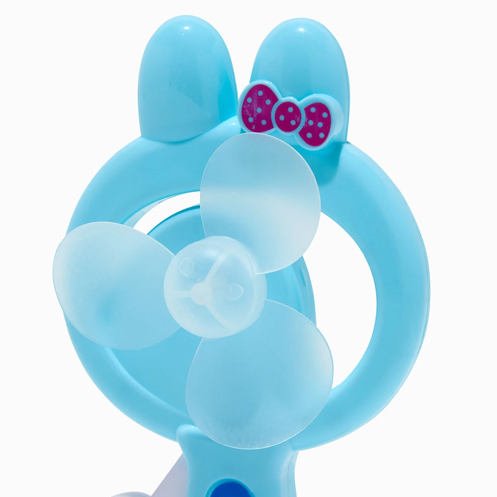 Blue Bunny Hand Crank Fan