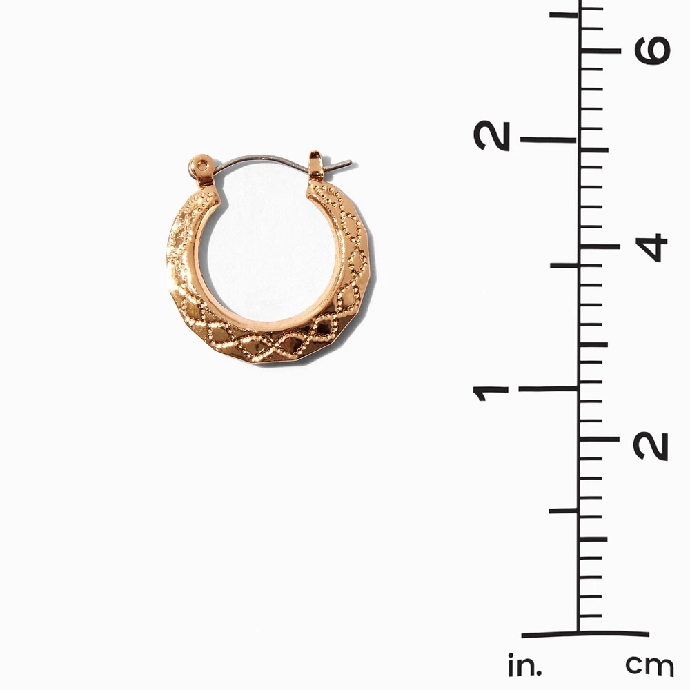 Gold 20MM Delicate Swirl Hoop Earrings