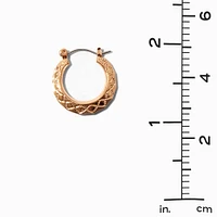 Gold 20MM Delicate Swirl Hoop Earrings