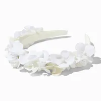 White Flower Bead Headband