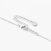 Silver Initial Mood Pendant Necklace - S