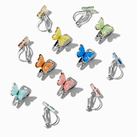 Butterfly Clip-On Stud Earrings - 6 Pack