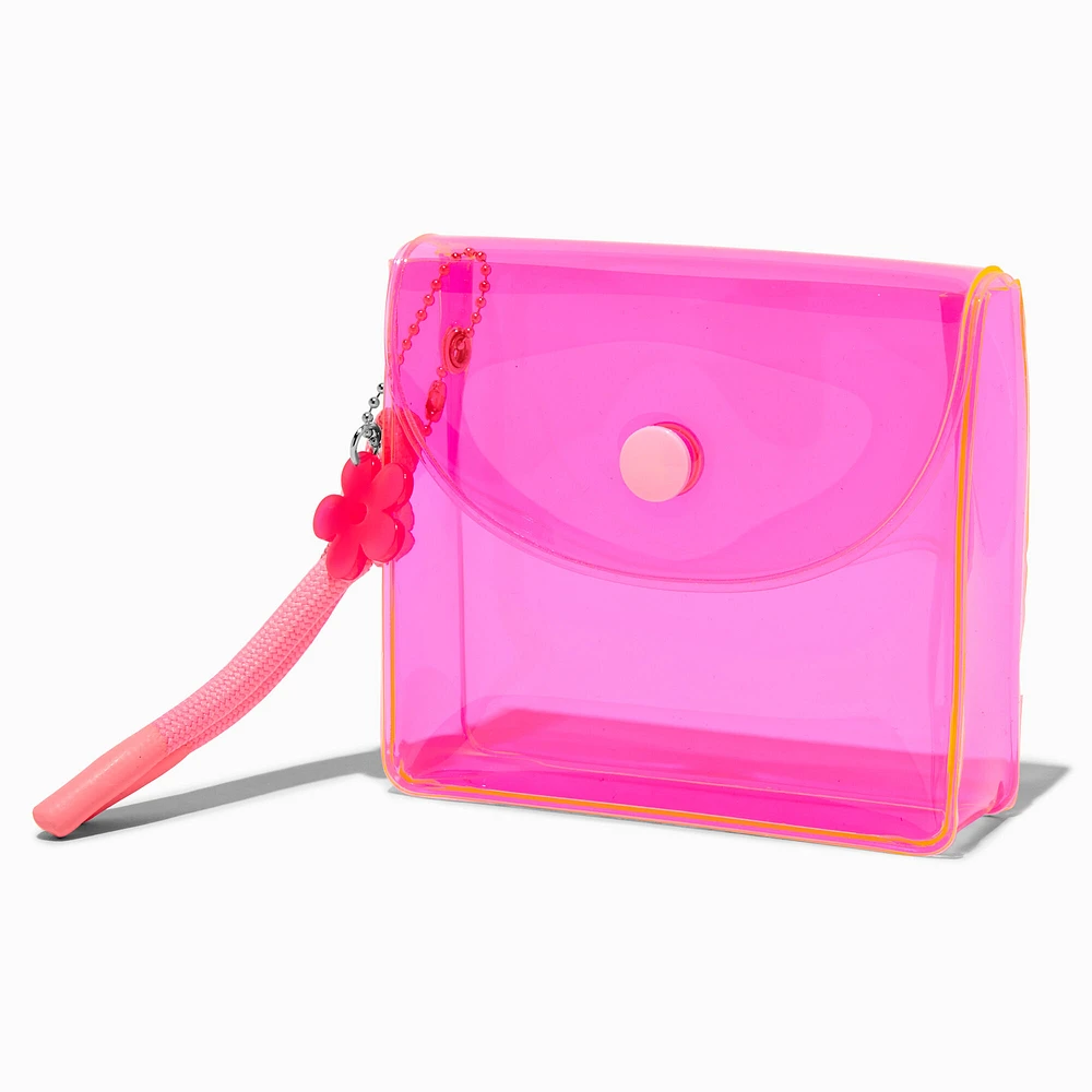 Translucent Light Pink Daisy Snap Coin Purse