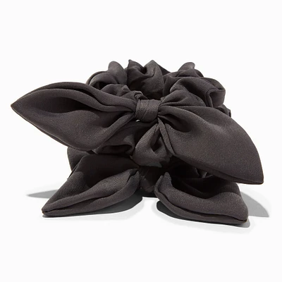 Claire's Club Gray Bow Hair Scrunchies - 3 Pack