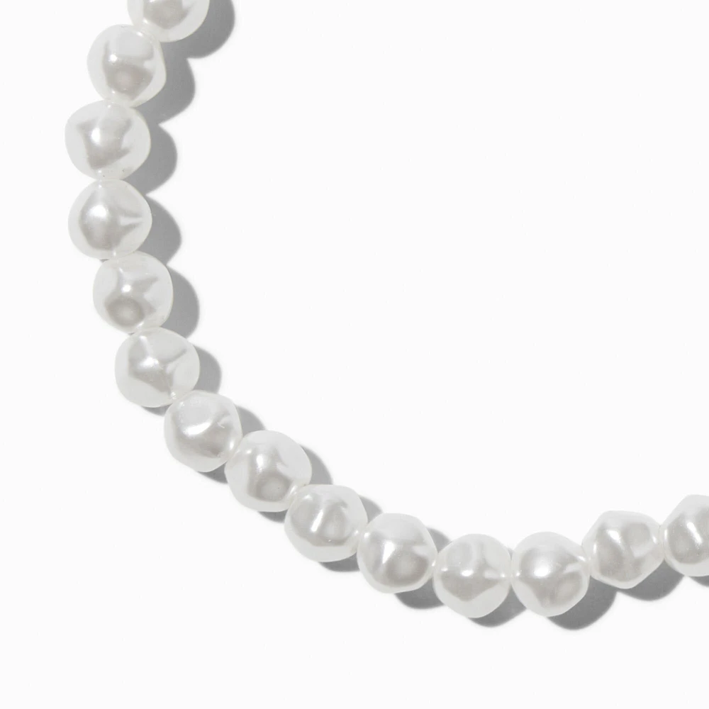 Faux Freshwater Pearl Stretch Bracelet