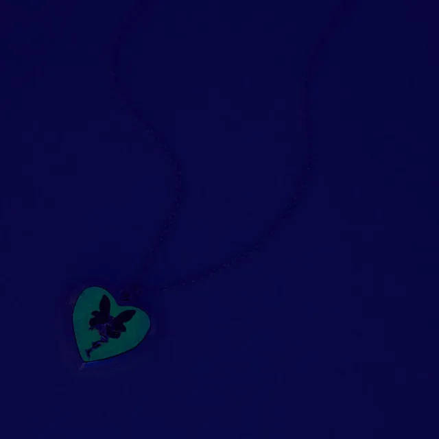 Glow in the Dark Mystical Gem Pendant Necklace - Blue