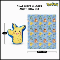 Pokémon™ Pikachu Hugger Pillow & Cute Silk Touch Throw Set (ds)