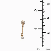 Gold-tone One Mixed Crystal Stud Earring Stack - 6 Pack