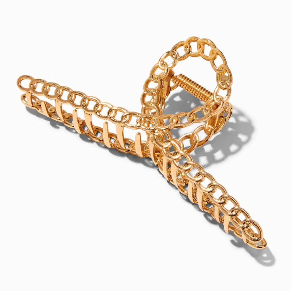 Gold Chain Link Metal Hair Claw