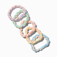 Claire's Club Braided Pastel Hair Ties - 6 Pack