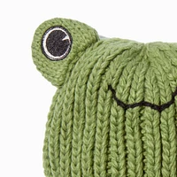 Green Frog Knit Beanie Hat