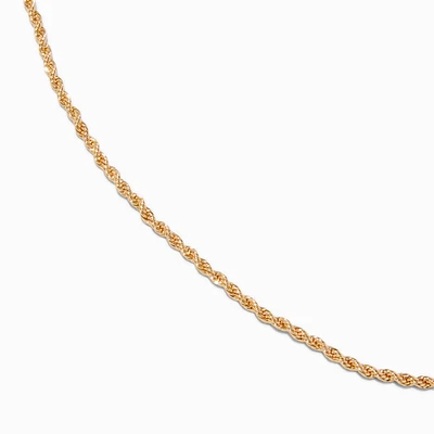 Gold-tone Twisted Rope Short Chain Necklace