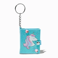 Unicorn Heart Gem Mini Diary Keychain