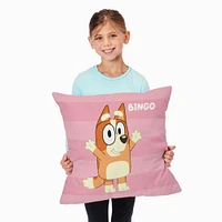 Bluey Pink Striped Bingo Printed Throw Pillow (ds)