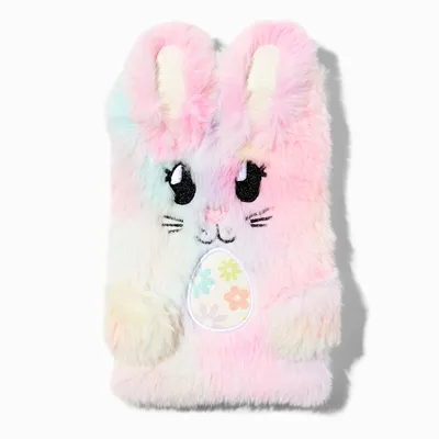 Furry Pink Bunny Lined Notebook