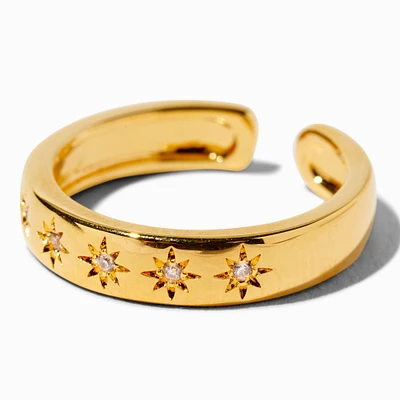 C LUXE by Claire's 18k Yellow Gold Plated Crystal Sunburst Toe Ring