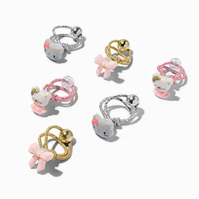 Claire's Club Glitter Critter Hair Ties - 6 Pack