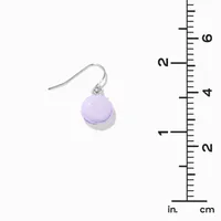 Silver 1" Macaron Drop Earrings - 3 Pack