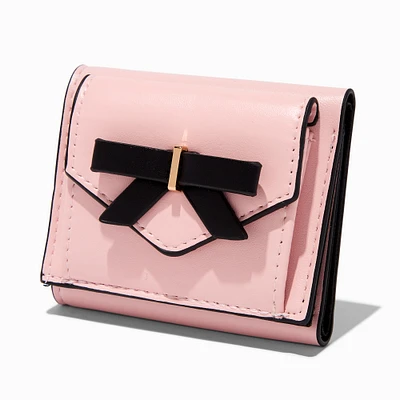 Pink Bow Coquette Trifold Wallet