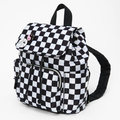 Black & White Checkered Small Backpack