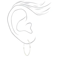 Silver Graduated Mixed Earrings - 9 Pack