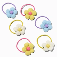 Claire's Club Puffy Daisy Hair Ties - 6 Pack