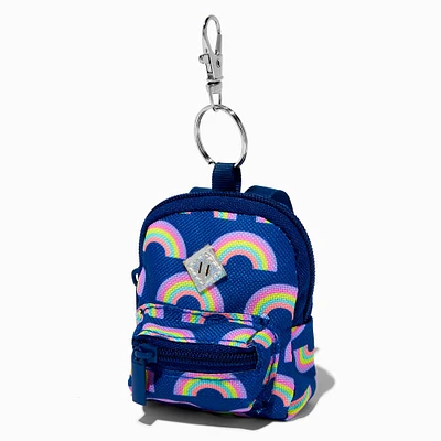 Navy Rainbow Mini Backpack Keychain