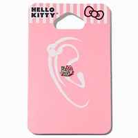 Hello Kitty® Stainless Steel Crystal Face 18G Threadless Cartilage Earring