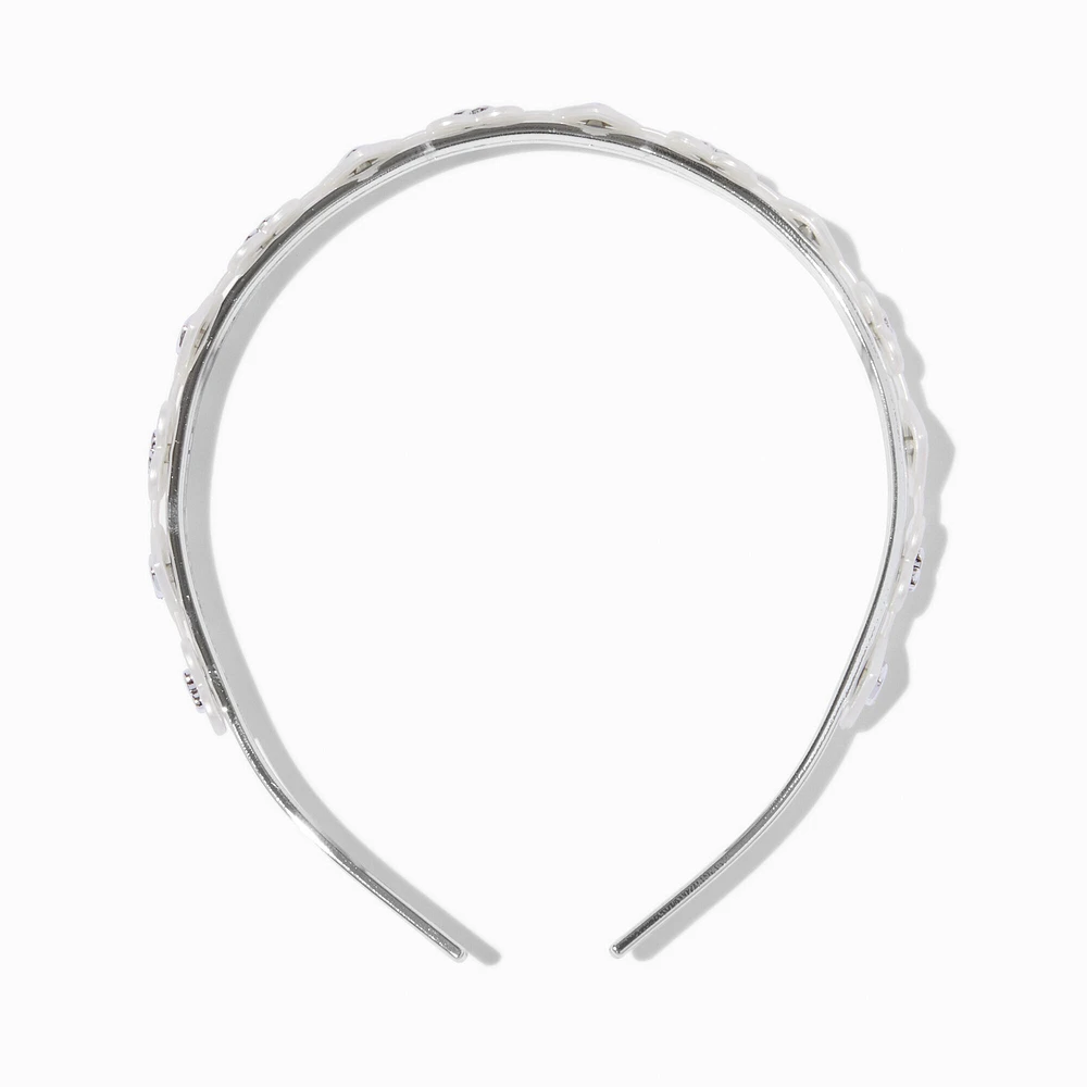 Claire's Club White Heart Headband